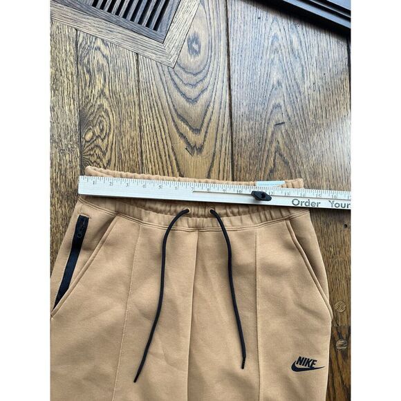 Nike Tech Fleece Joggers Size Small Womens Mid Rise Sportswear Flax Brown $120 - Picture 4 of 6